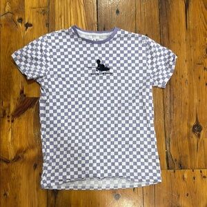 Kiki’s Delivery Service Checkered Purple and white t-shirt tee size medium
